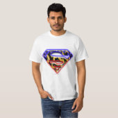 T-shirt Superman S-Shield | Logo Graffiti rouge violet (Devant entier)