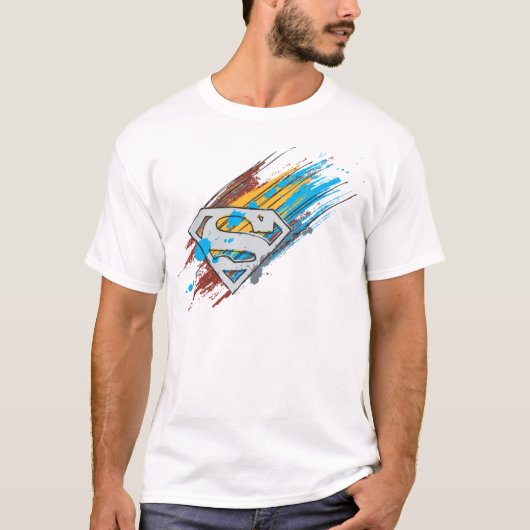 T-shirt Superman S-Shield | Logo Paint Streaks (Devant)
