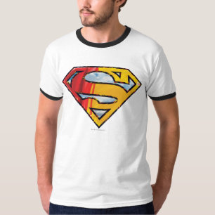 T-shirt Superman S-Shield Logo rouge et orange