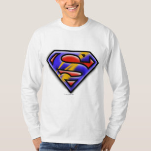 T-shirt Superman S-Shield Purple Airbrush Logo