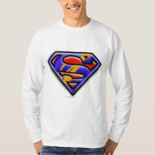 T-shirt Superman S-Shield   Purple Airbrush Logo