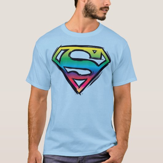 T-shirt Superman S-Shield | Rainbow Logo (Devant)