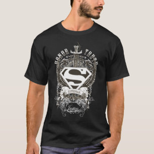 T-shirt Superman Stylisé   Honneur, vérité sur logo blanc