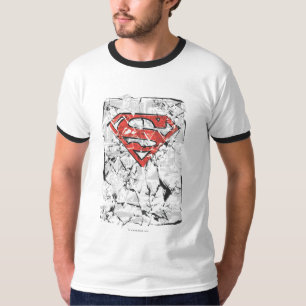 T-shirt Superman Stylisé Logo comique découpé