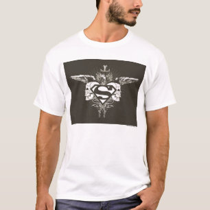 T-shirt Superman Stylisé   Logo des crânes foncés