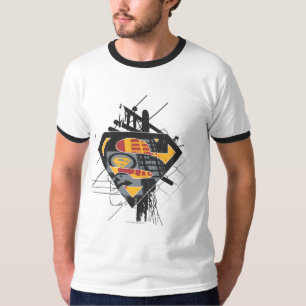 T-shirt Superman Stylisé   Logo Powerlines
