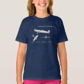 T-shirt Supermarine Spitfire - Plan d'avion ABD (Devant)