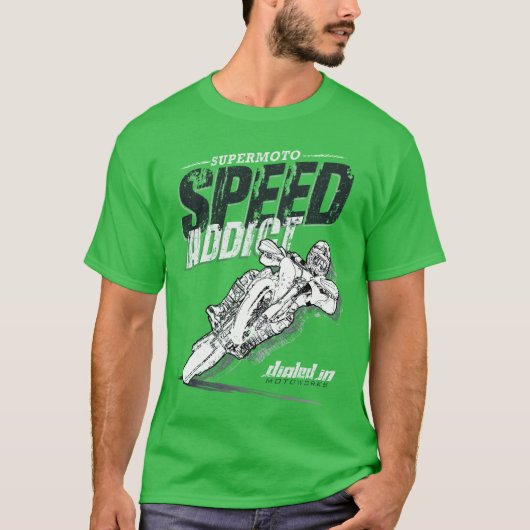 T-shirt SuperMoto Speed Addict Motorcycle Chemise (Devant)