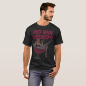 T-shirt Supernova de vin rouge (Devant entier)