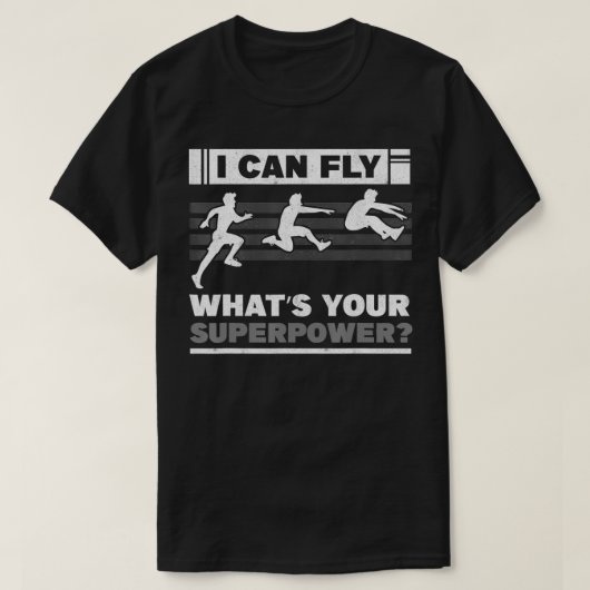 T-shirt Superpower Jumping Triple Jumper Track And Field L (Design devant)