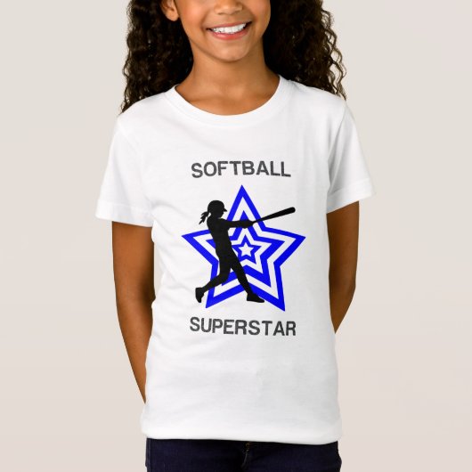 T-shirt Superstar de softball (Devant)
