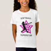 T-shirt Superstar de softball (Devant)