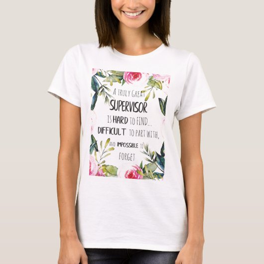 T-shirt Superviseur Appréciation Merci Citation Boss (Devant)