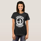 T-shirt Superviseur de la construction Profession de trava (Devant entier)