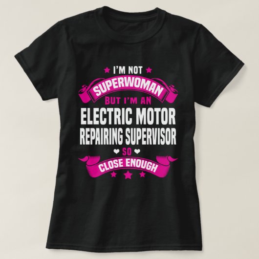 T-shirt Superviseur de réparation de moteurs électriques (Design devant)