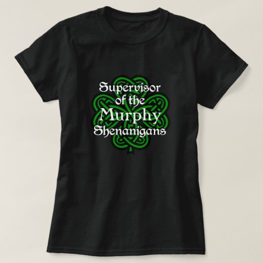 T-shirt Superviseur des Shenanigans Celtic St. Patricks (Design devant)