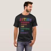 T-shirt Support Acceptance Ally Autism (Devant entier)