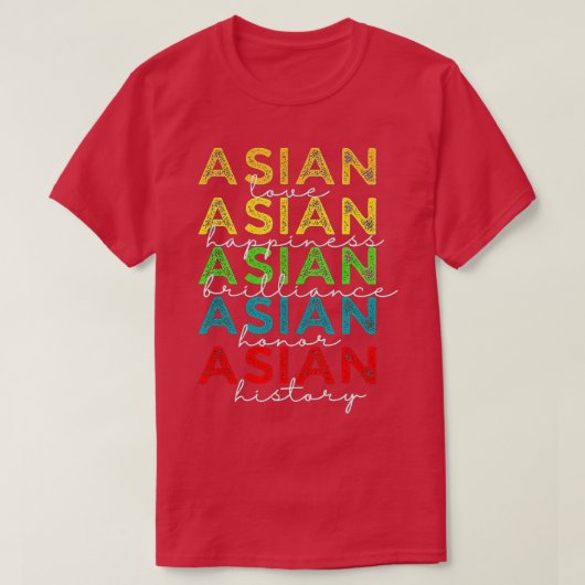 T-shirt Support asiatique Amour Bonheur AAPI Mois de sensi (Design devant)