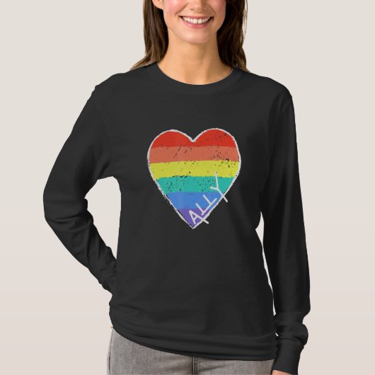 T-shirt Support de la fierté Ally Gay Lgbtq (Devant)