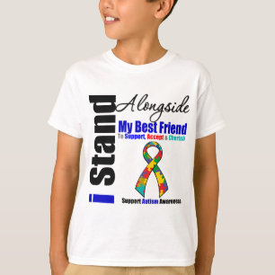 T-shirt Support de l'autisme I à côté de mon meilleur a