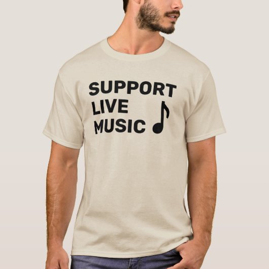 T-shirt Support de musique Live (Devant)