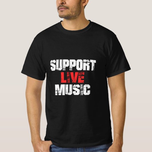 T-shirt Support de musique Live (Devant)