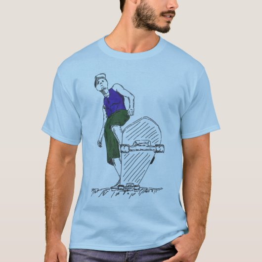 T-shirt support de planche à roulettes (Devant)