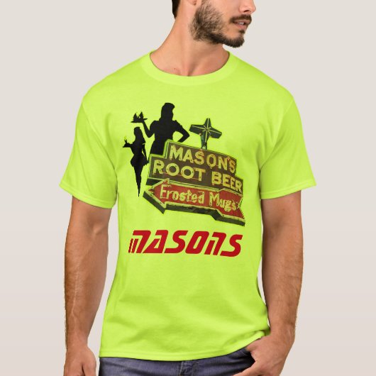 T-shirt Support de Rootbeer de maçons (Devant)