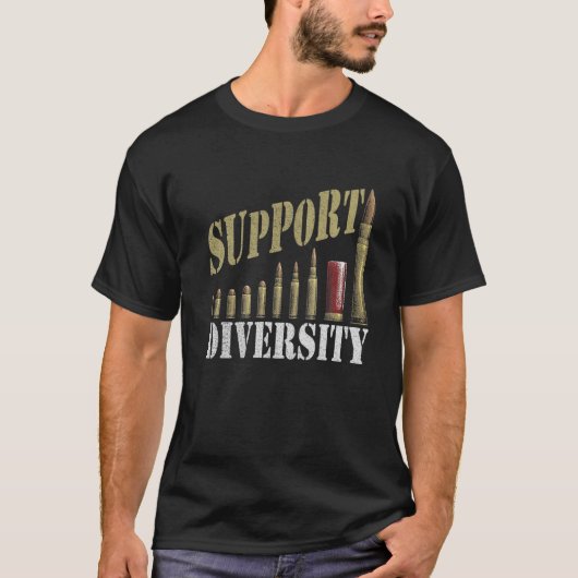 T-shirt Support Diversité, Puces Diverses, Drôle T, Plonge (Devant)