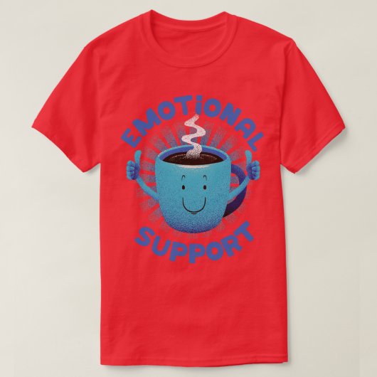 T-shirt Support émotionnel Café Light par Tobe Fonseca (Design devant)