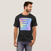 T-shirt Support Émotionnel Hugs Humains Donné Libre T-shir (Devant entier)