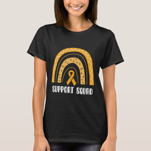 T-shirt Support Escadron Orange Rainbow Ribbon RSD CRPS Aw (Devant)