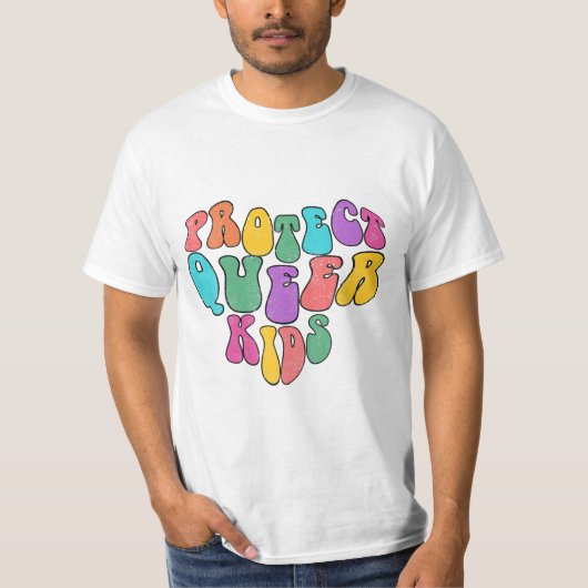 T-shirt Support LGBTQ Queer Kids Cute (Devant)