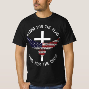 T-shirt Support Patriotique Pour Le Pignon Drapeau Pour La