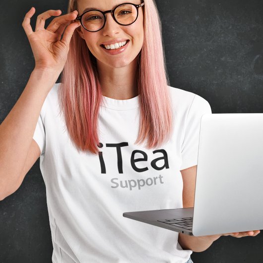 T-shirt Support pour iTea - Geeky Pun pour les buveurs de