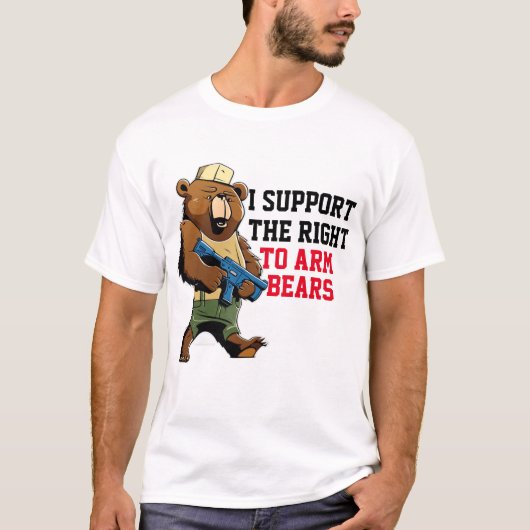 T-shirt Support Right To Bear Arms, chemises drôles (Devant)