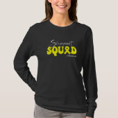 T-shirt Support Squad Adenosarcoma Awareness Yellow Ribbon (Devant)