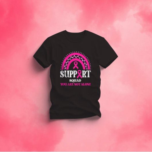 T-shirt Support Squad Breast Cancer Awareness Leopard Pink