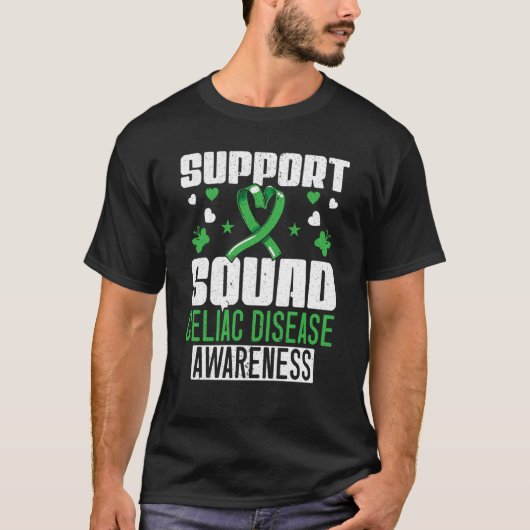 T-shirt Support Squad Celiac Disease Awareness Gluten Free (Devant)