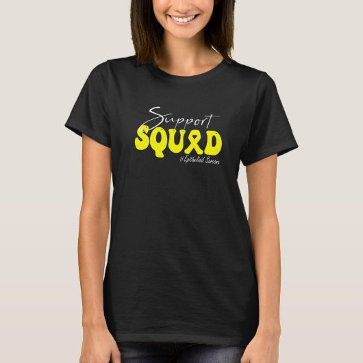 T-shirt Support Squad Epithelioid Sarcoma Awareness Yellow (Devant)