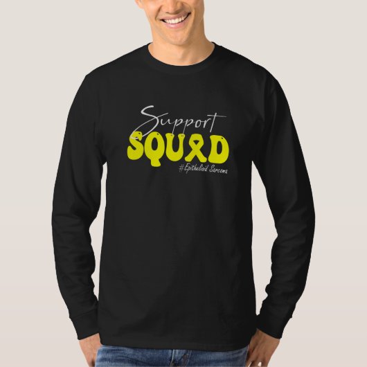 T-shirt Support Squad Epithelioid Sarcoma Awareness Yellow (Devant)