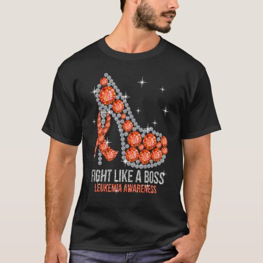 T-shirt Support Squad Fight Like A Boss Leukemia Awareness (Devant)