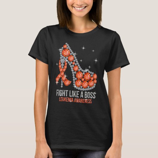 T-shirt Support Squad Fight Like A Boss Leukemia Awareness (Devant)
