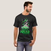 T-shirt Support Squad Messy Bun Papillon Ruban Vert Scolio (Devant entier)