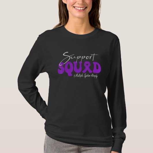 T-shirt Support Squad Multiple System Atrophy Awareness Pu (Devant)
