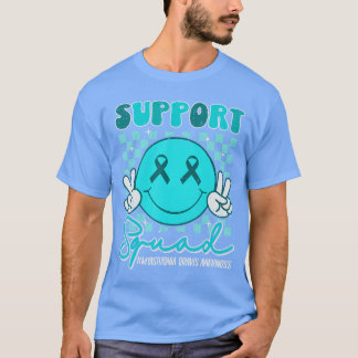 T-shirt Support Squad Myasthenia Gravis Awareness Teal Rib