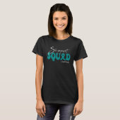 T-shirt Support Squad Occipital Neuralgia Awareness Teal R (Devant entier)