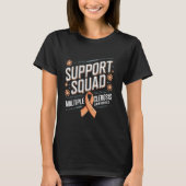 T-shirt Support Squad Orange Ribbon Multiple Sclerosis Awa (Devant)