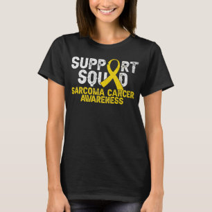 T-shirt Support Squad Sarcoma Cancer Awareness Yellow Ribb