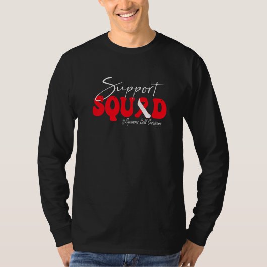 T-shirt Support Squad Squamous Cell Carcinoma Awareness Re (Devant)